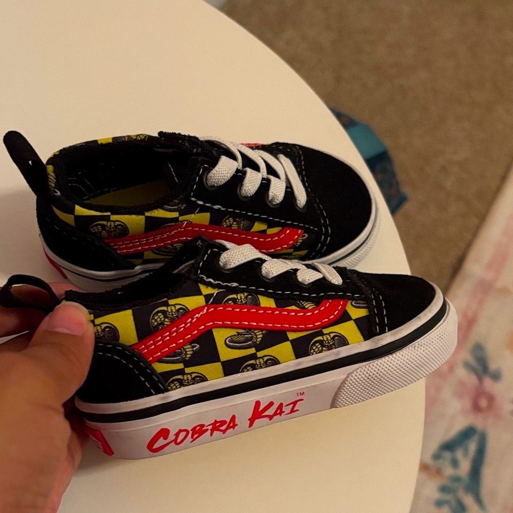 Vans Black and Yellow Toddler Sneakers